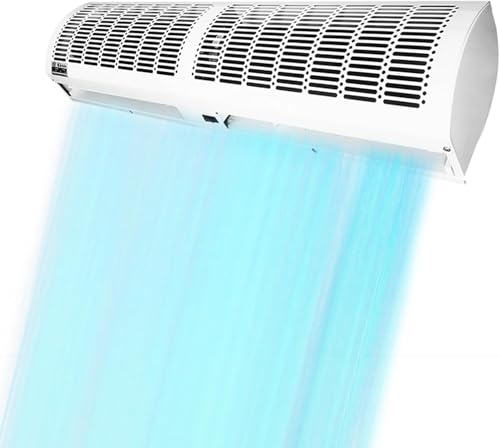 White 150cm Wall-Mounted Air Curtain with Remote Control Z1896