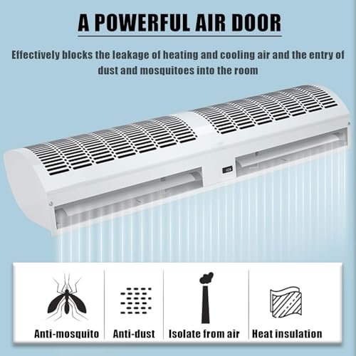 White 150cm Wall-Mounted Air Curtain with Remote Control Z1896