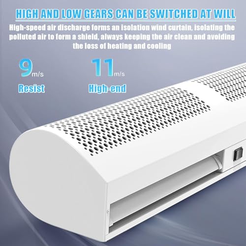 White 150cm Wall-Mounted Air Curtain with Remote Control Z1896