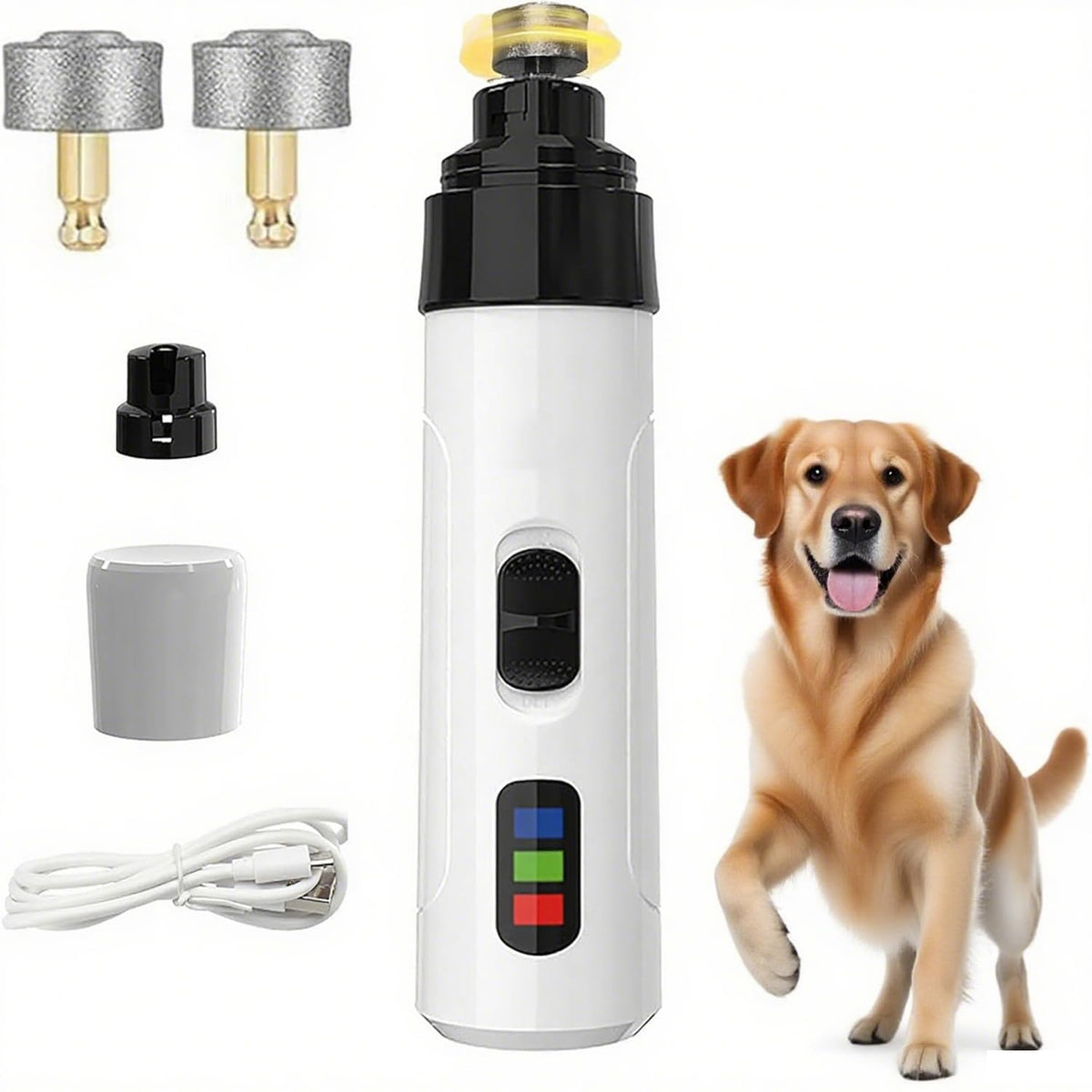 Electric Dog Nail Grinder with 3 Diamond Grinding Heads A46574