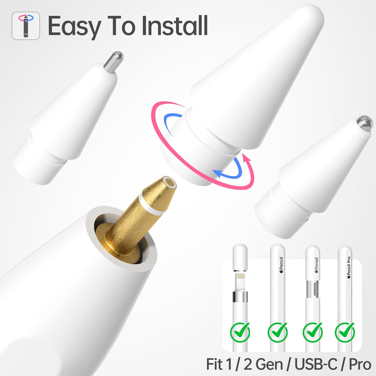 Replacement Tips for Apple Pencil 4 Pack V670