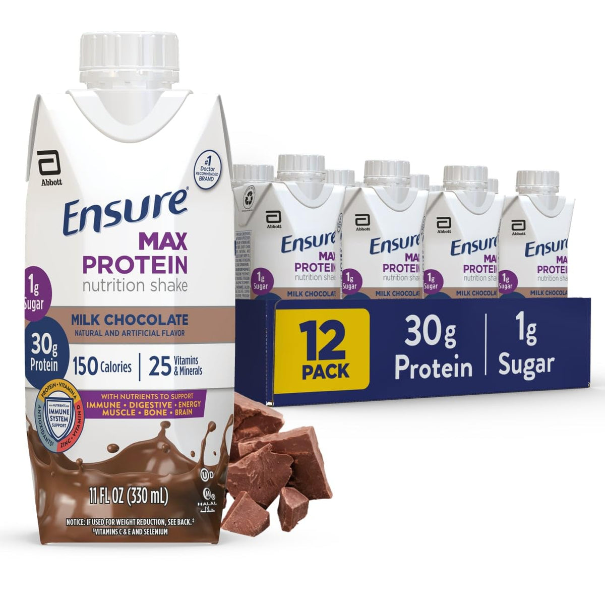 Vanilla Nutrition Shake 24 Pack and Milk Chocolate Protein Nutrition Shake 12 Pack Q466174
