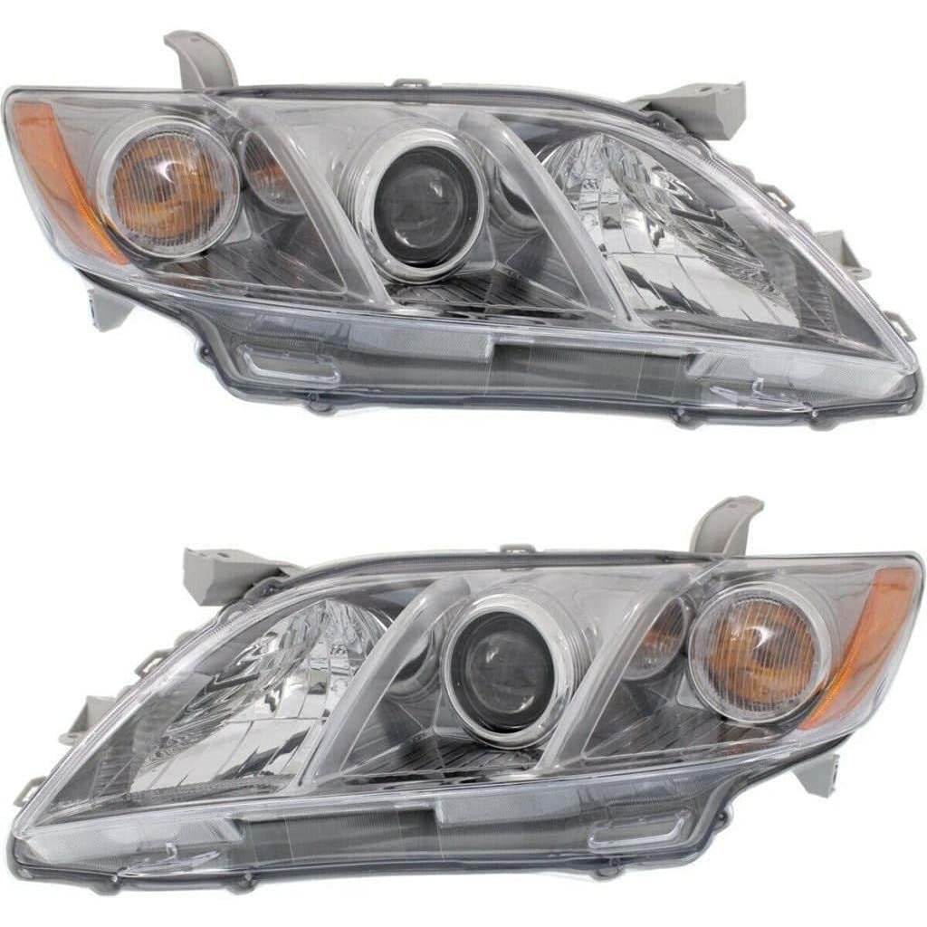 Toyota Camry Headlight Assembly Pair Driver and Passenger Side Q793