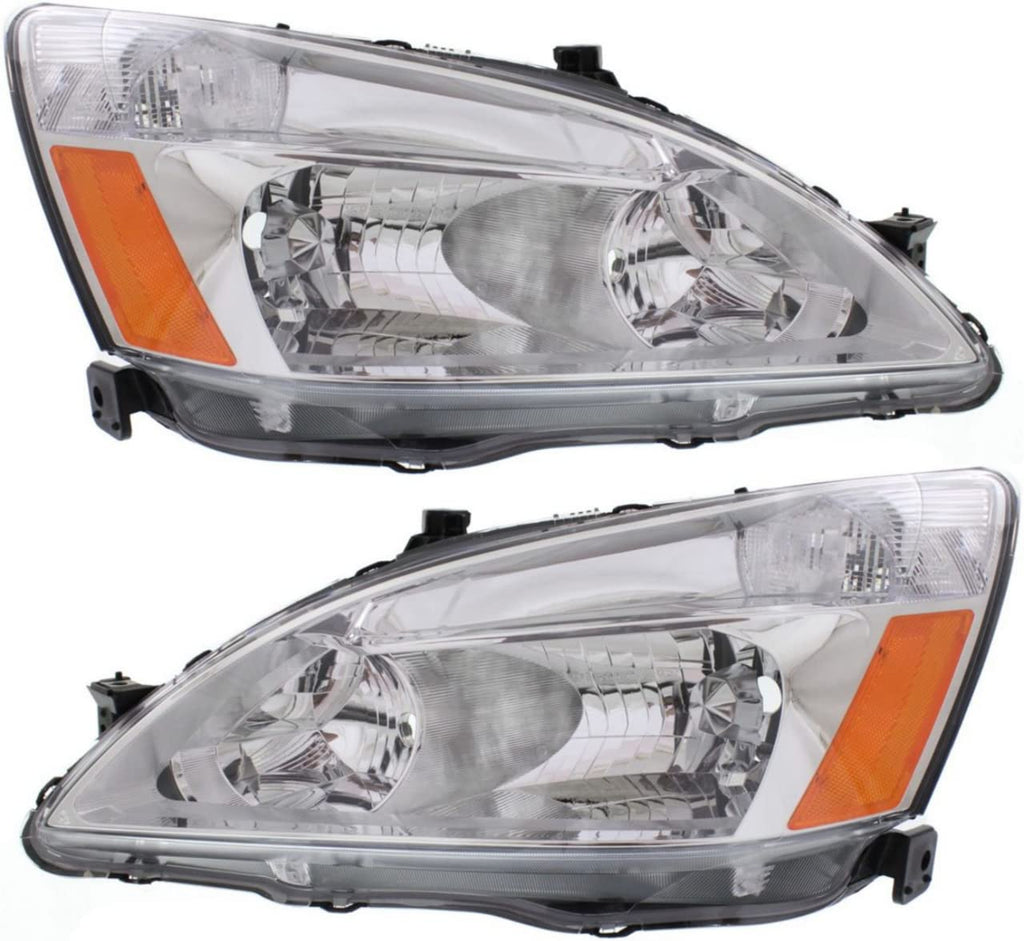 Headlights Lens and Housing Pair for 2003-2007 Honda Accord Q8798