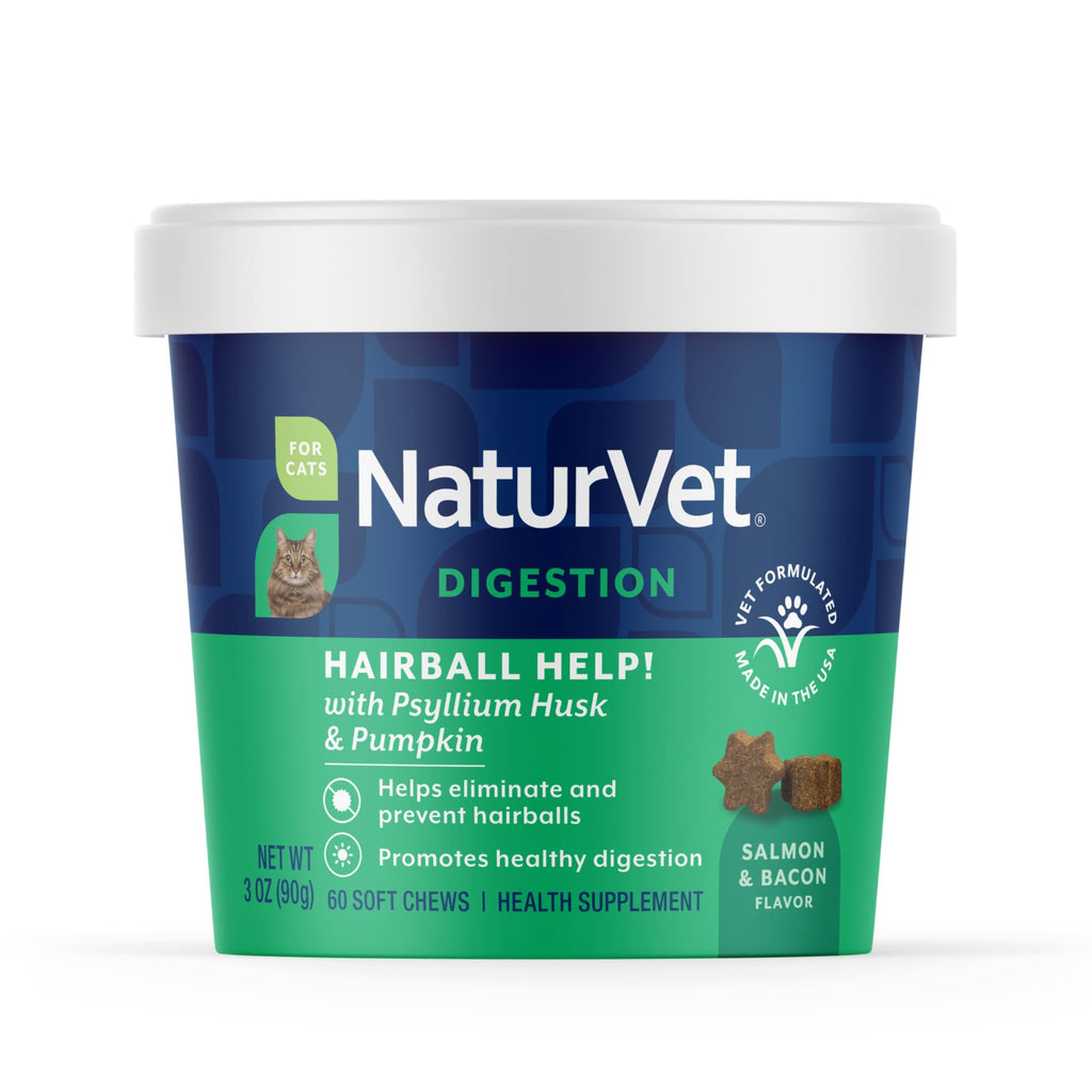 Hairball Aid Supplement for Cats Plus Pumpkin 60 Soft Chews A80720