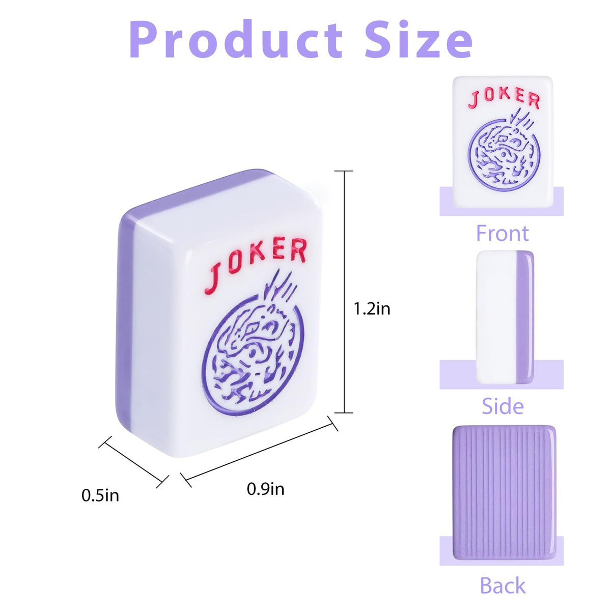 Purple 166 Tile Mahjong Set with Racks and Bag E934692