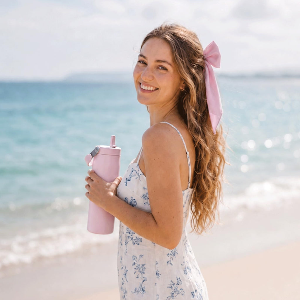 24 oz Insulated Tumbler with Flip Straw and Handle V957252