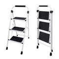 3 Step Ladder with Anti-Slip Pedal & Handrail Y56212