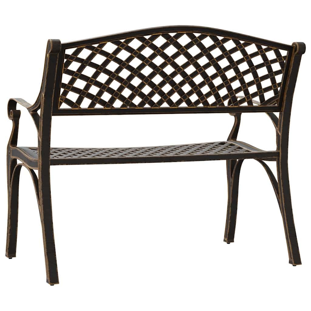 Cast Aluminum Patio Bench with Backrest F7794