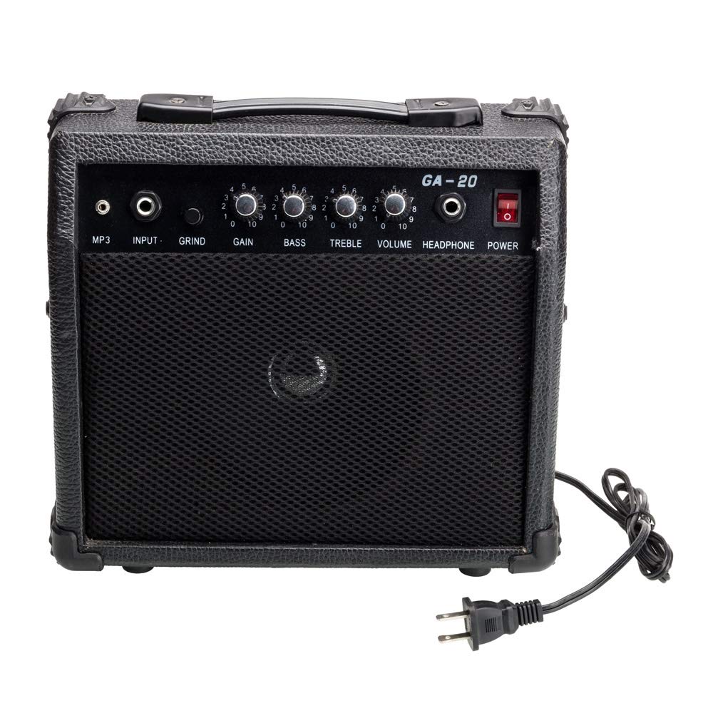 39 Inch Beginner Electric Guitar Kit with Bag, Strap, 20W Amplifier, Red A4007