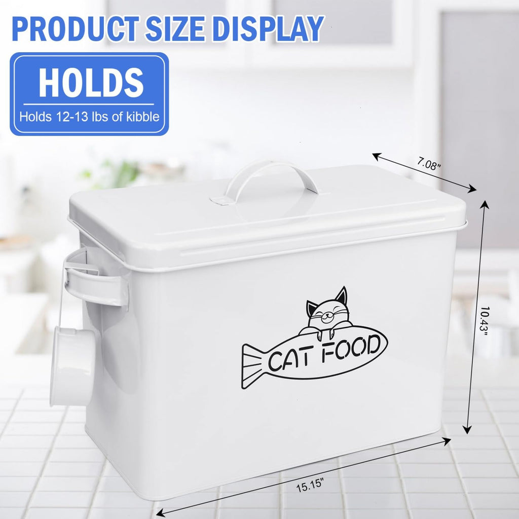 Large Airtight Pet Food Storage Container with Lid and Scoop 12-13 lbs O78269