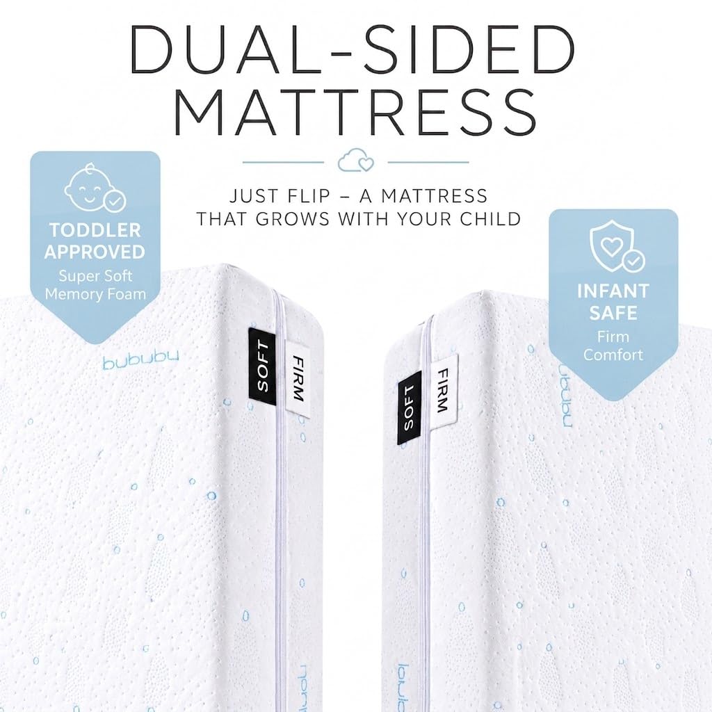 52x27.5x6 Dual-Sided Gel Memory Foam Crib Mattress B19988