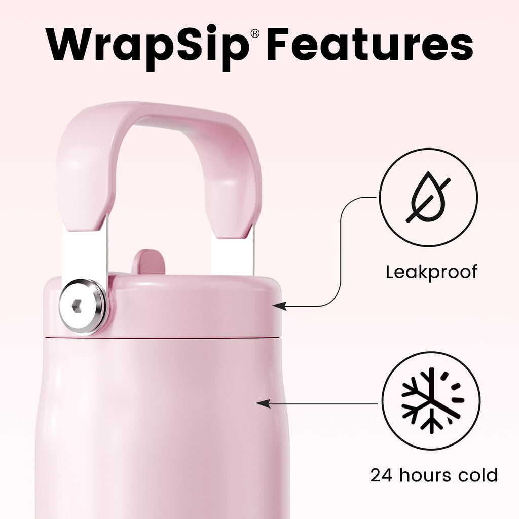 24 oz Insulated Tumbler with Flip Straw and Handle V957252