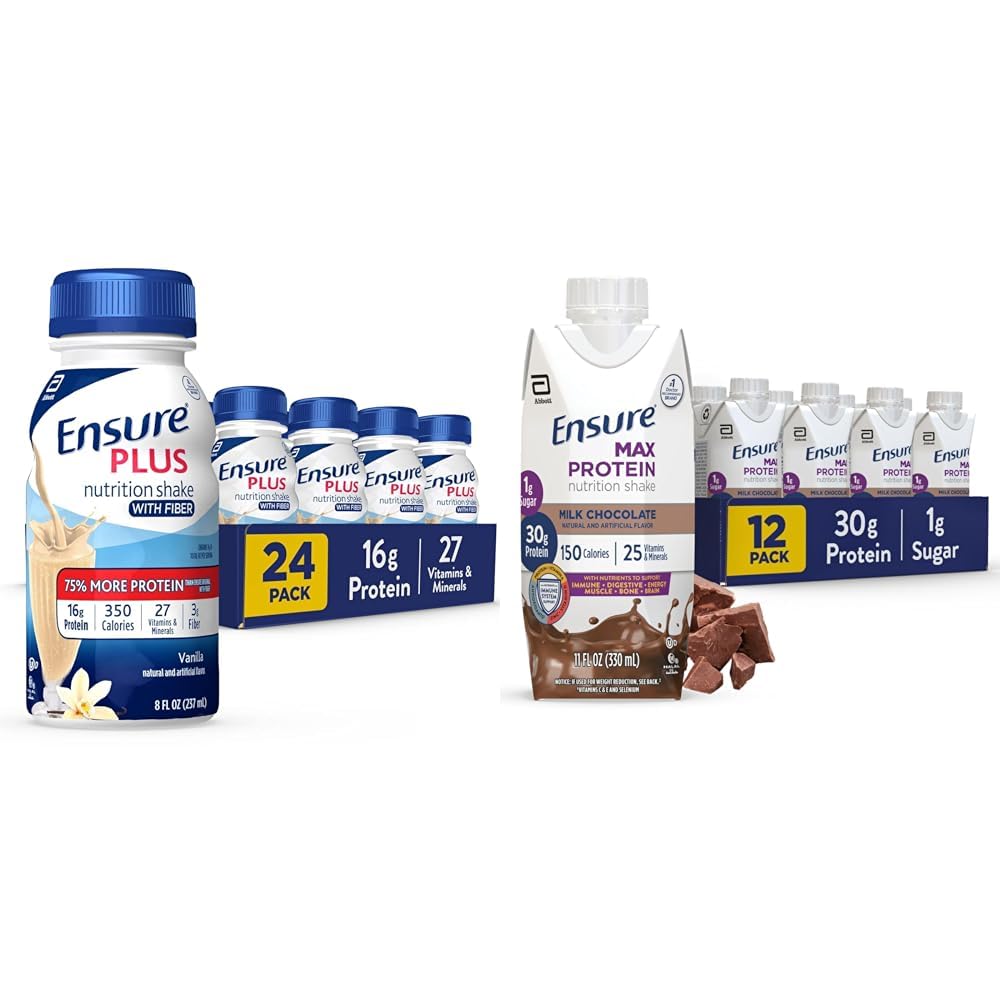 Vanilla Nutrition Shake 24 Pack and Milk Chocolate Protein Nutrition Shake 12 Pack Q466174