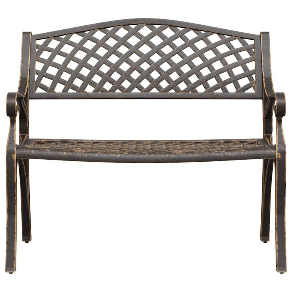 Cast Aluminum Patio Bench with Backrest F7794