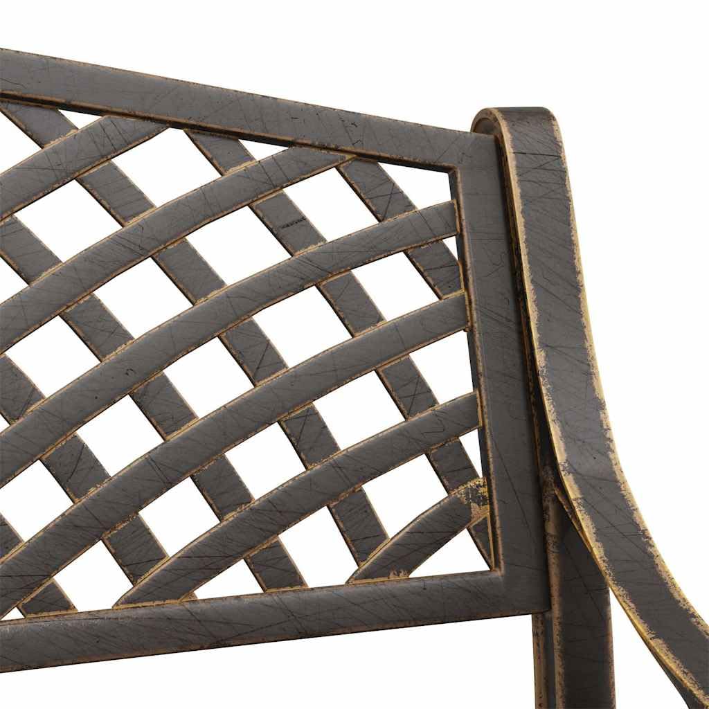 Cast Aluminum Patio Bench with Backrest F7794