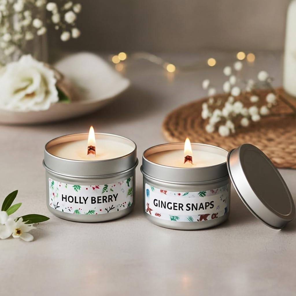 2 Pack Soy Wax Wood Wick Candles T130702