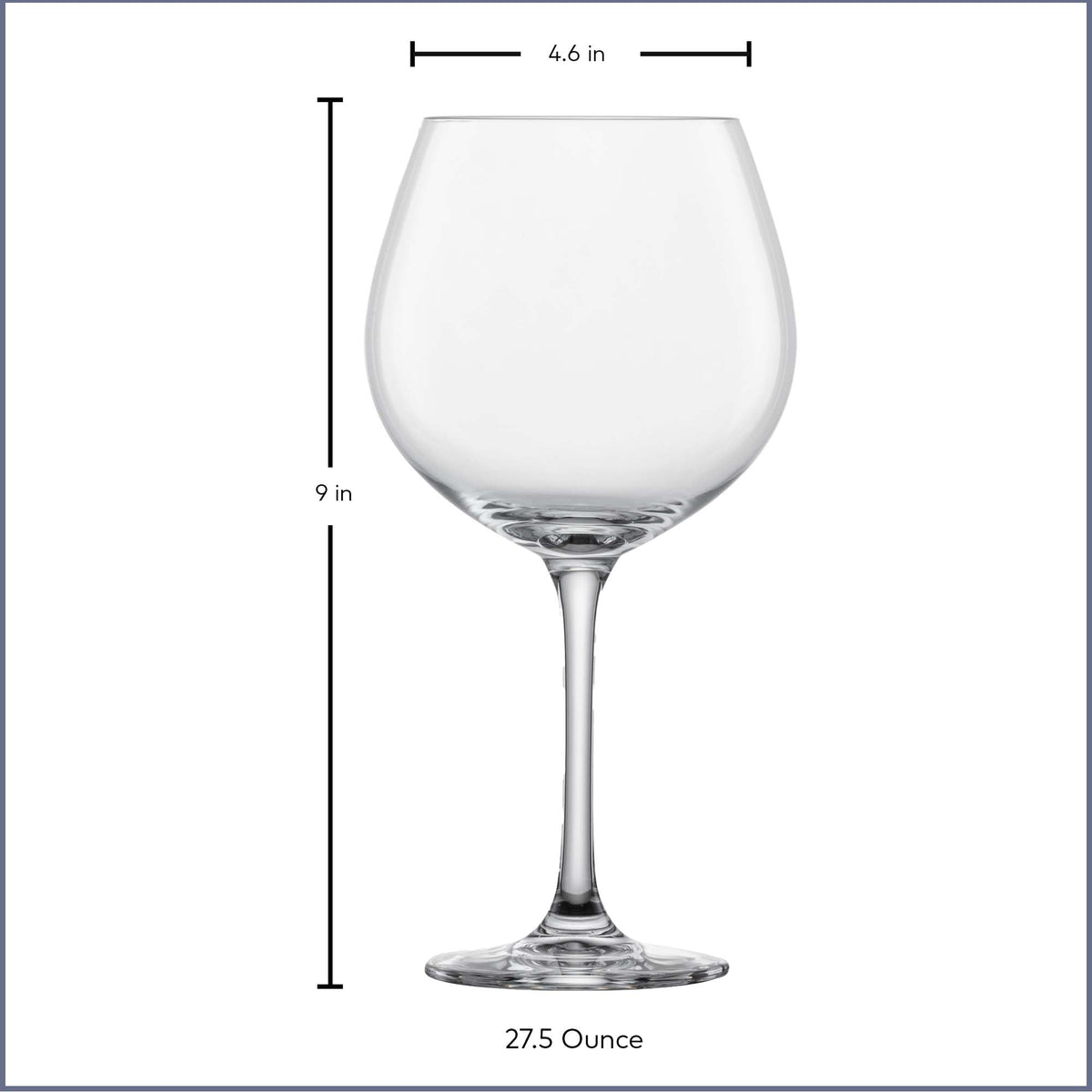 Red Wine Glass Set of 6 Dishwasher-Safe Tritan Crystal 27.5 Ounce Z14904