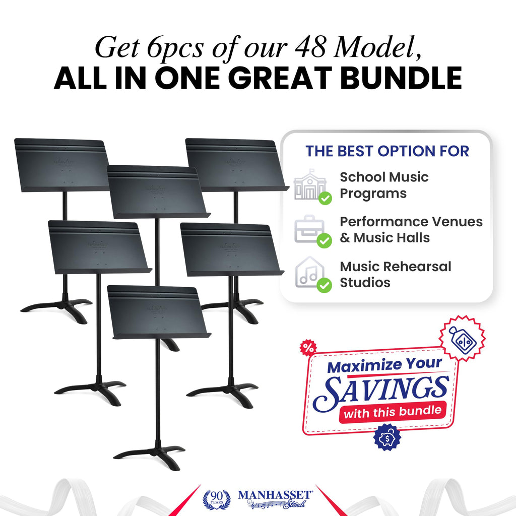 Music Stand for Sheet Music, Pack of 6, Adjustable Height O8629