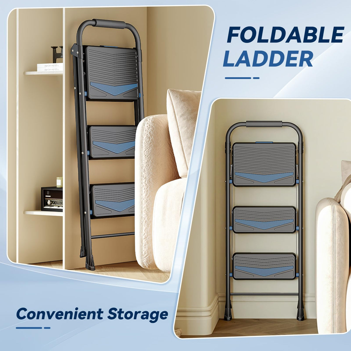 Lightweight Folding 3 Step Stool K53690