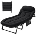 Black Camping Cot with Mattress C978119