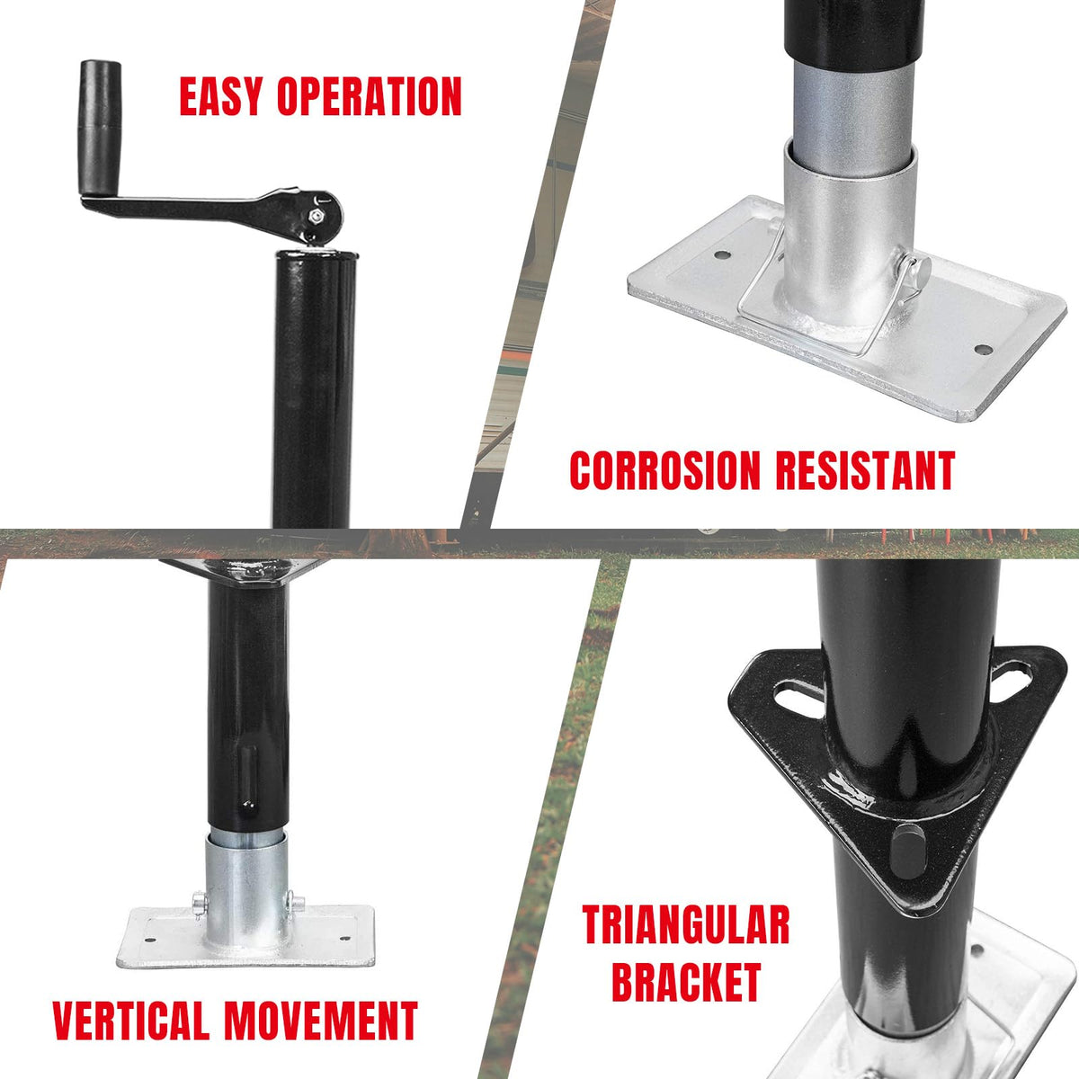 A-Frame Trailer Jack 2,000 LBs Capacity 14 Inches Vertical Travel L609