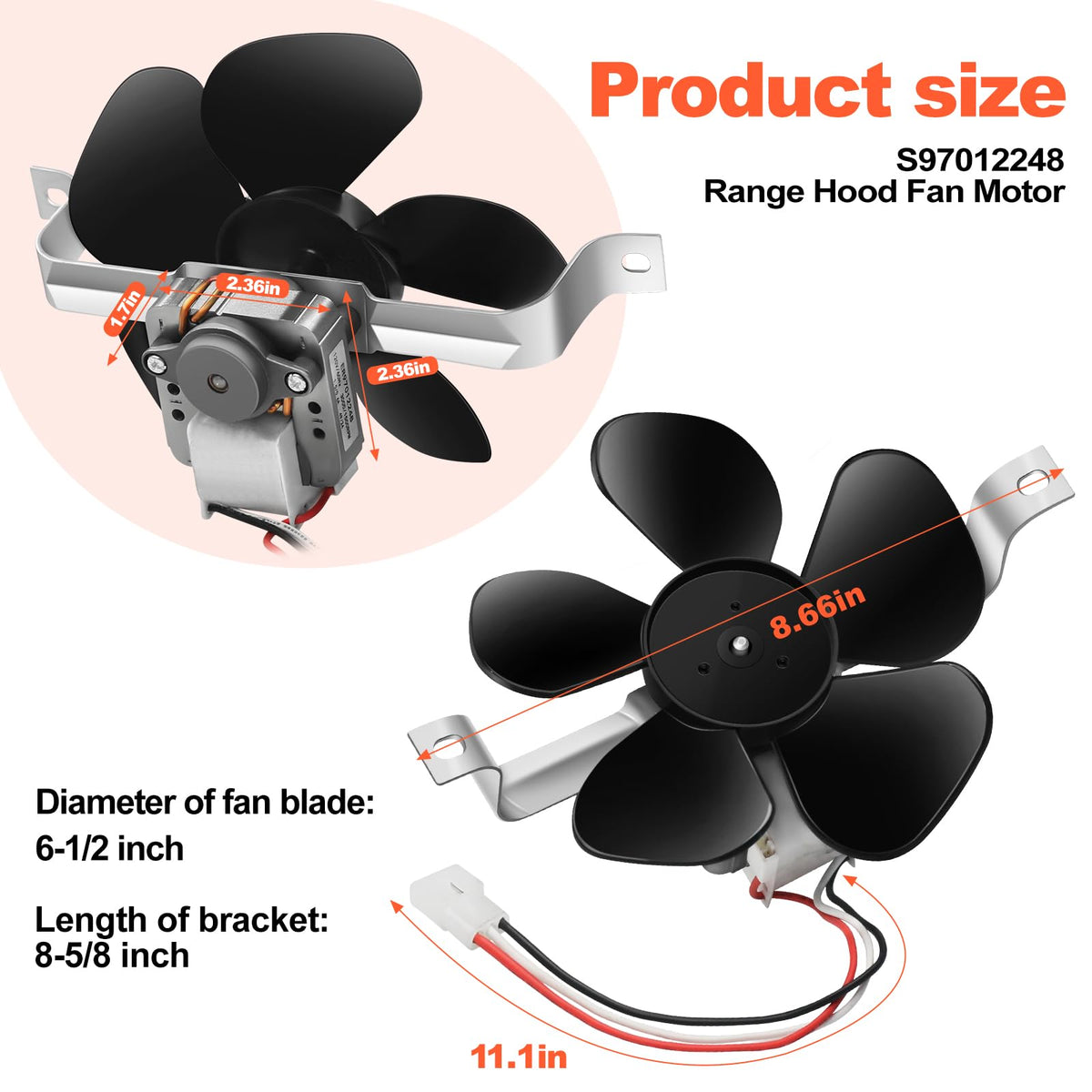 Range Hood Fan Motor X68667