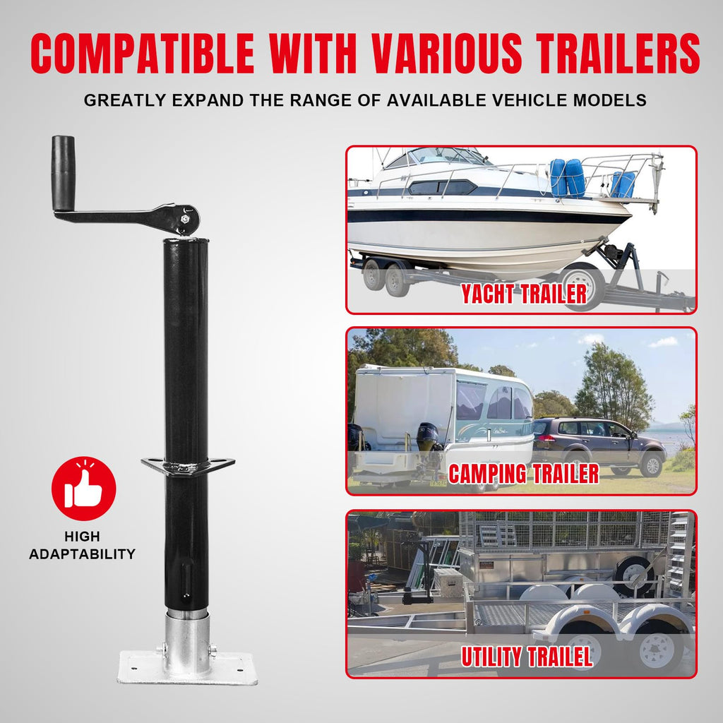 A-Frame Trailer Jack 2,000 LBs Capacity 14 Inches Vertical Travel L609