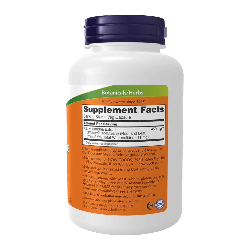 Ashwagandha 450 mg 180 Veg Caps J61595