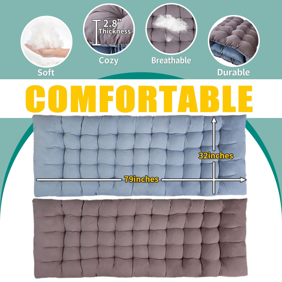 32" XXL Camping Cot with Mattress D756