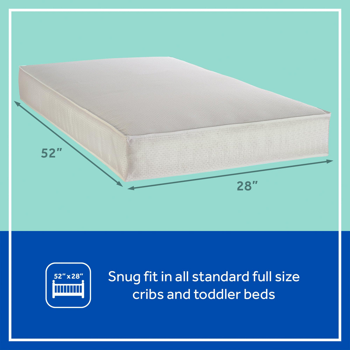 2 Stage Breathable Cooling Foam Cotton Crib Mattress H94106