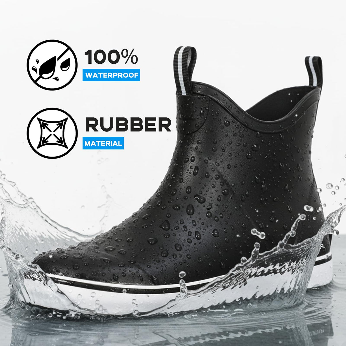 Waterproof Ankle Rubber Boots M1514