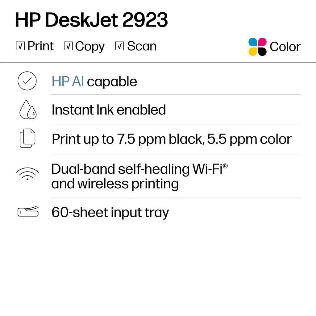 Wireless All-in-One Color Inkjet Printer, Scanner, Copier K472