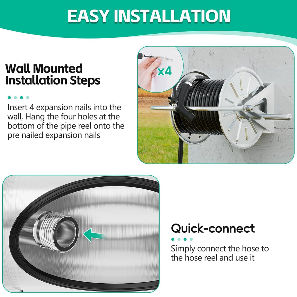 Garden Hose Reel 5/8In 75ft Capacity K17763