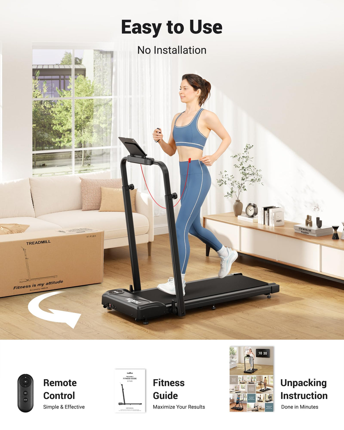 Walking Pad with Handle Bar O889