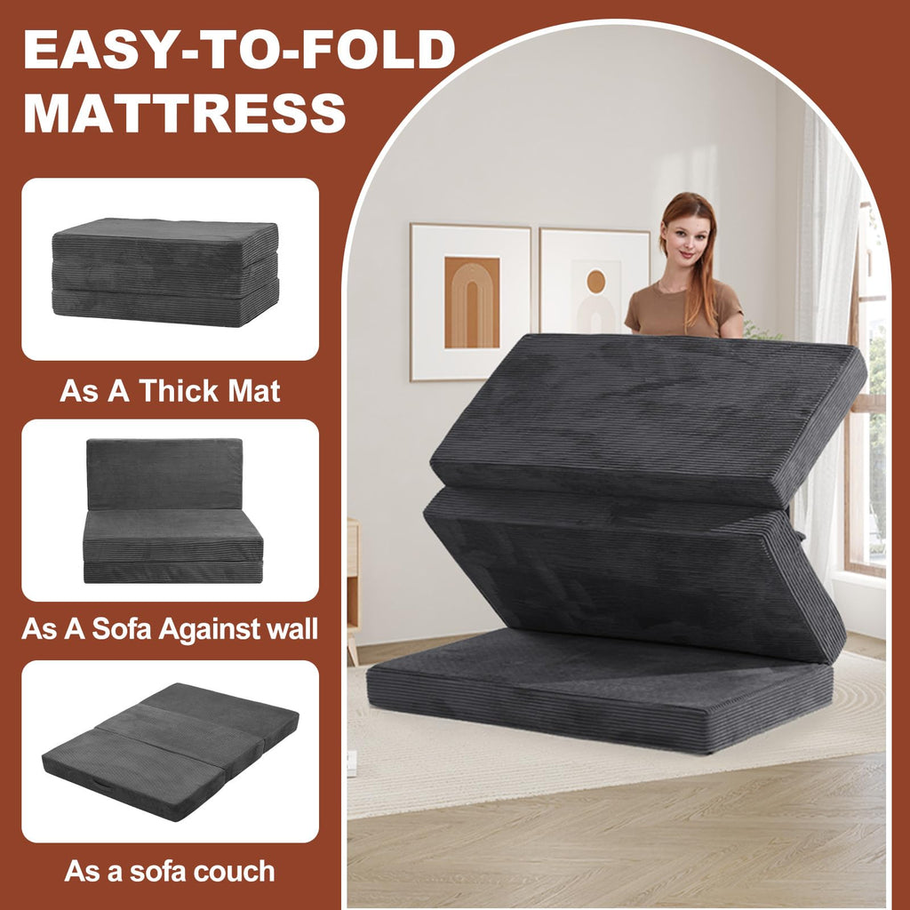 6-Inch Tri-Fold Foldable Mattress M200403