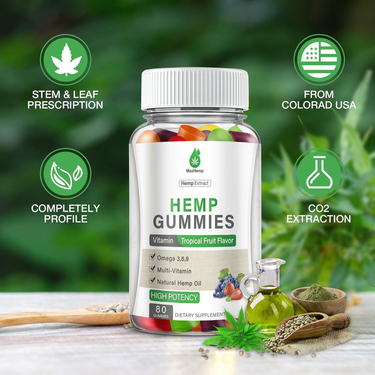 Hemp Gummies High Potency 2 Packs B9933