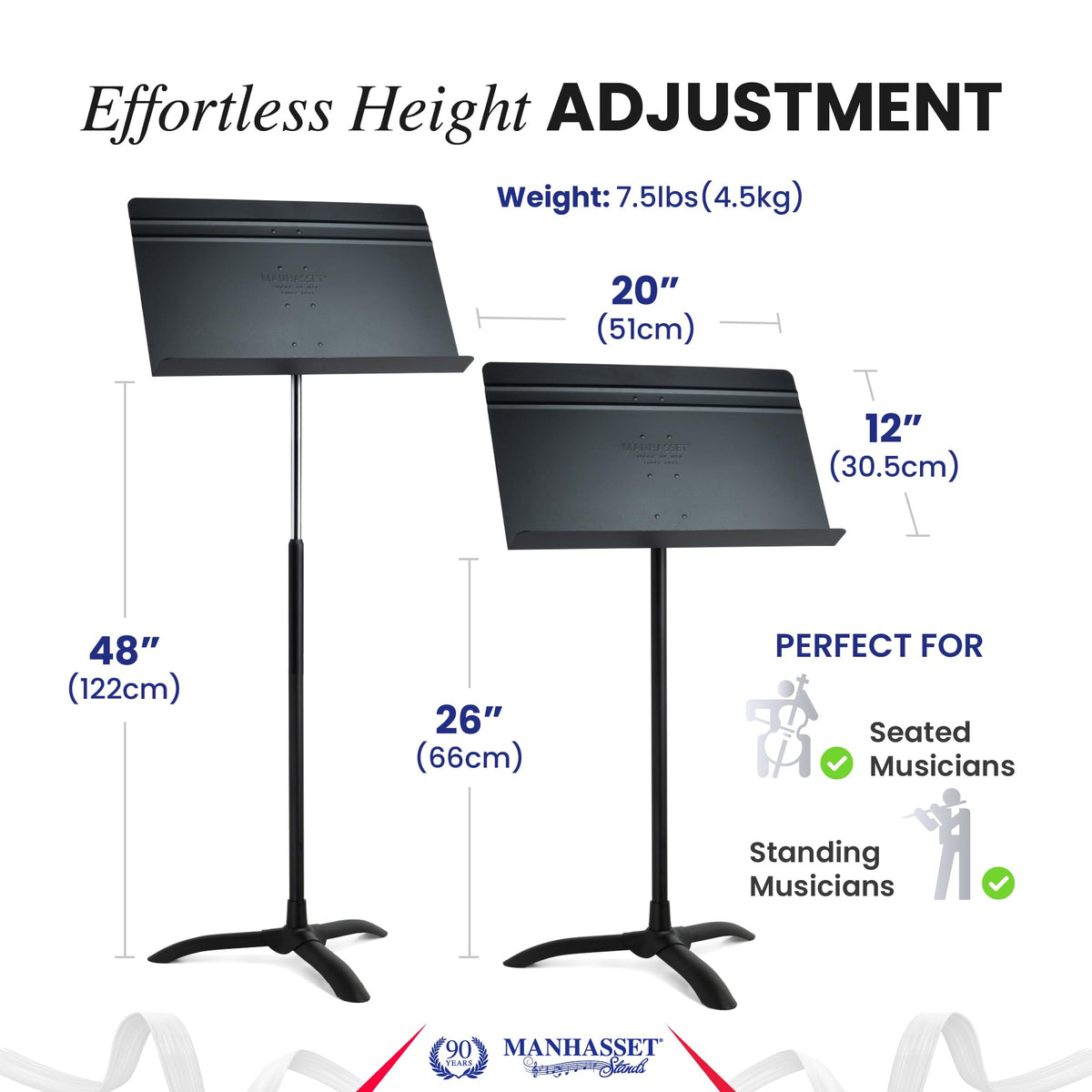 Music Stand for Sheet Music, Pack of 6, Adjustable Height O8629