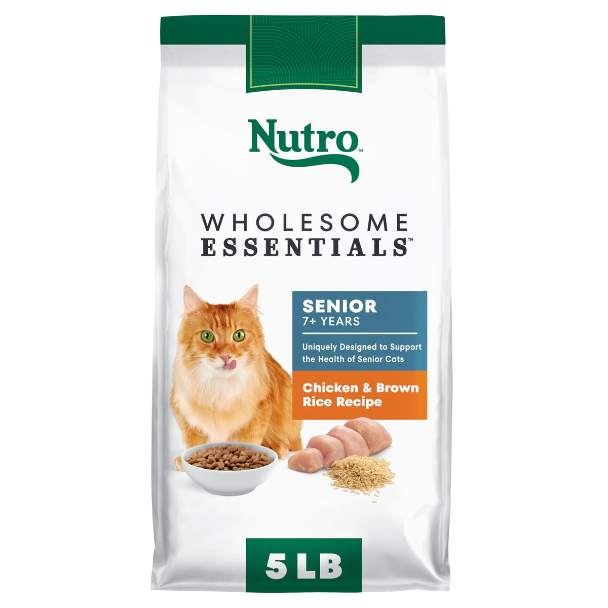 Senior Dry Cat Food Chicken & Rice 5 lb O9437