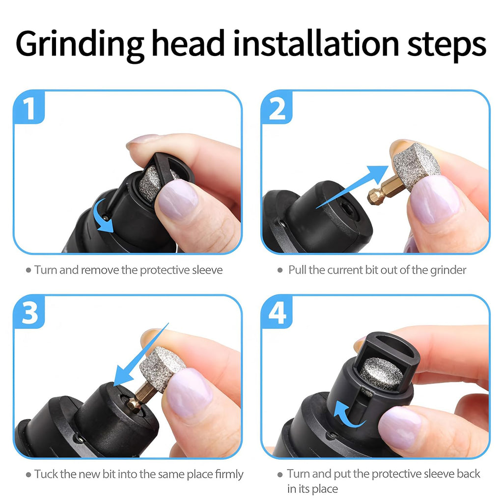 Electric Dog Nail Grinder with 3 Diamond Grinding Heads A46574
