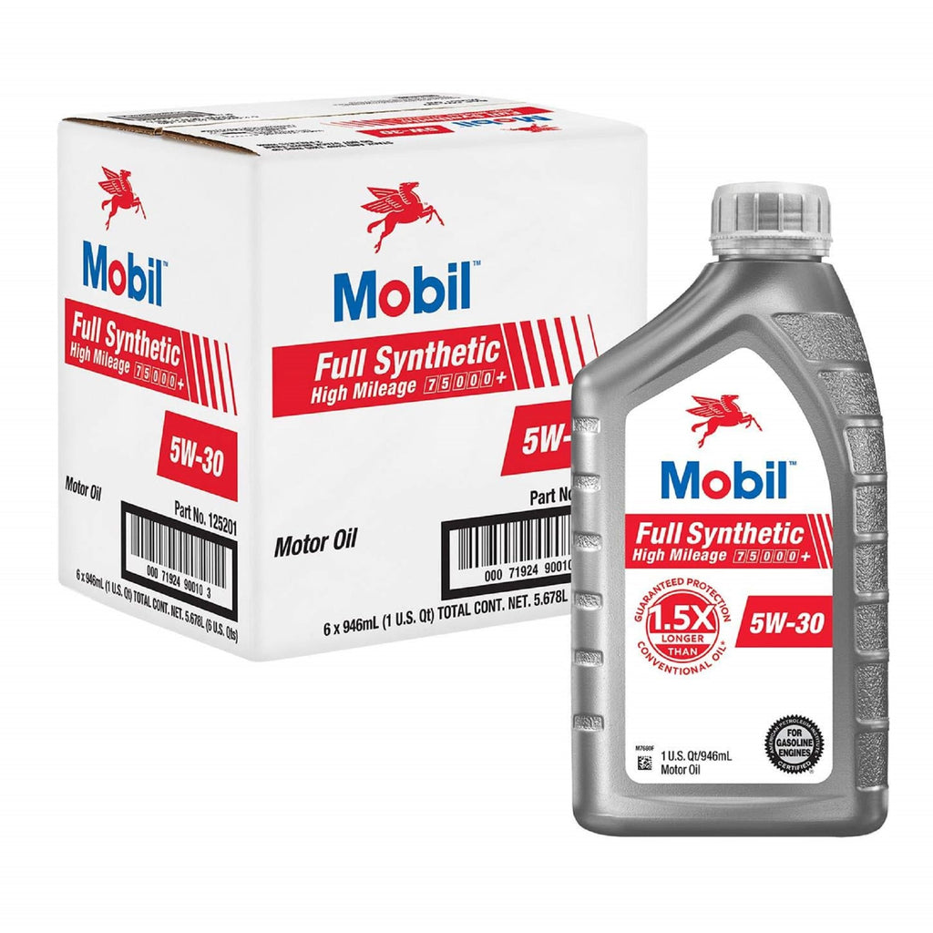 Full Synthetic High Mileage 5W-30 Motor Oil 1 Quart Pack of 6 D2708