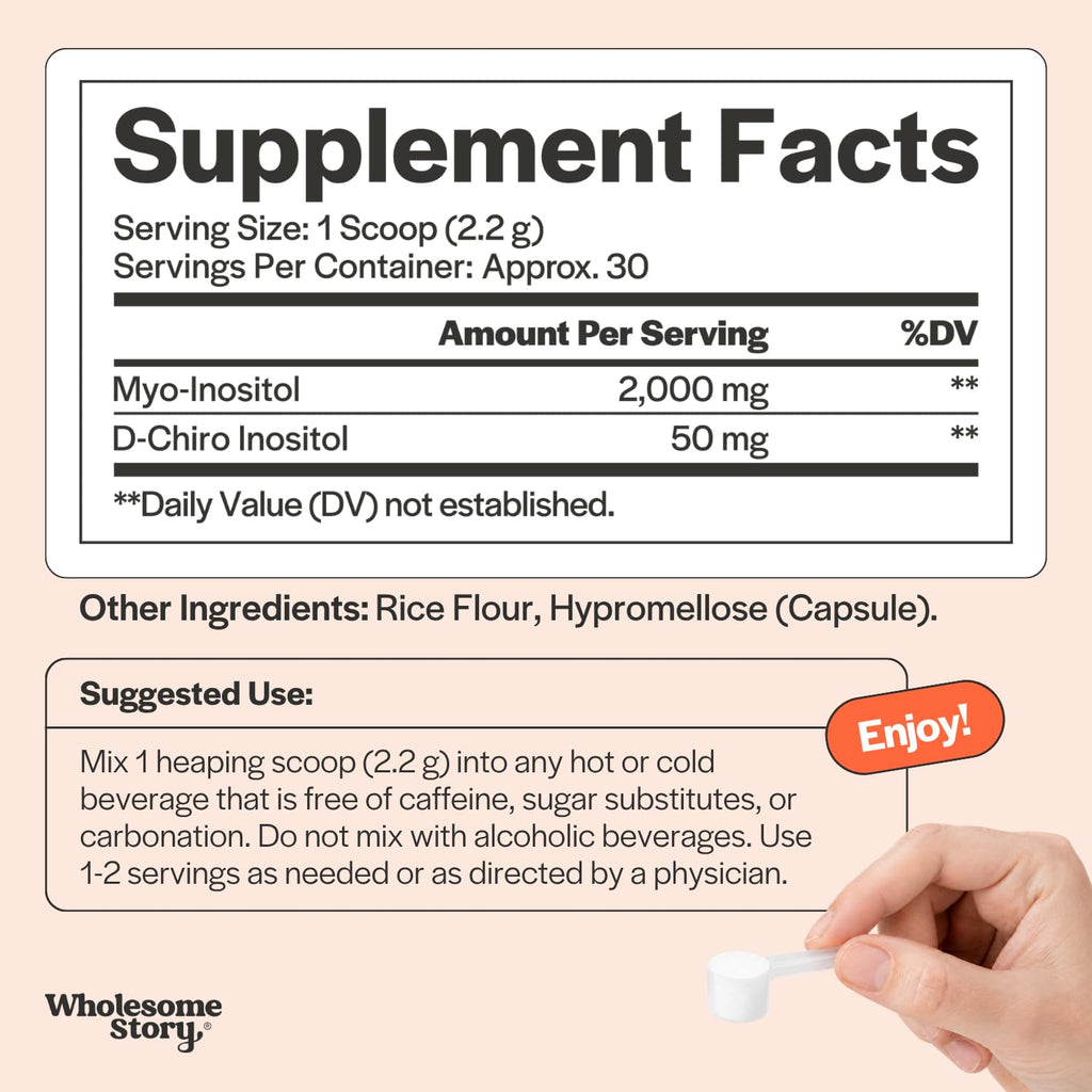 Myo-Inositol & D-Chiro Inositol Supplement Powder 40:1 Ratio 30 Servings P898