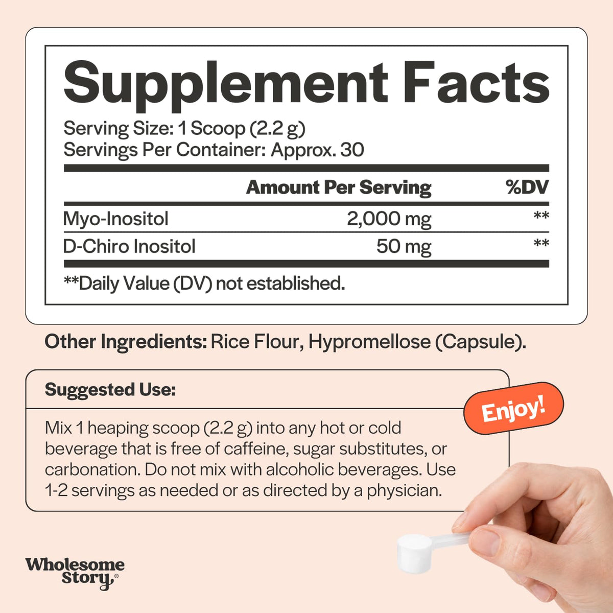 Myo-Inositol & D-Chiro Inositol Supplement Powder 40:1 Ratio 30 Servings P898