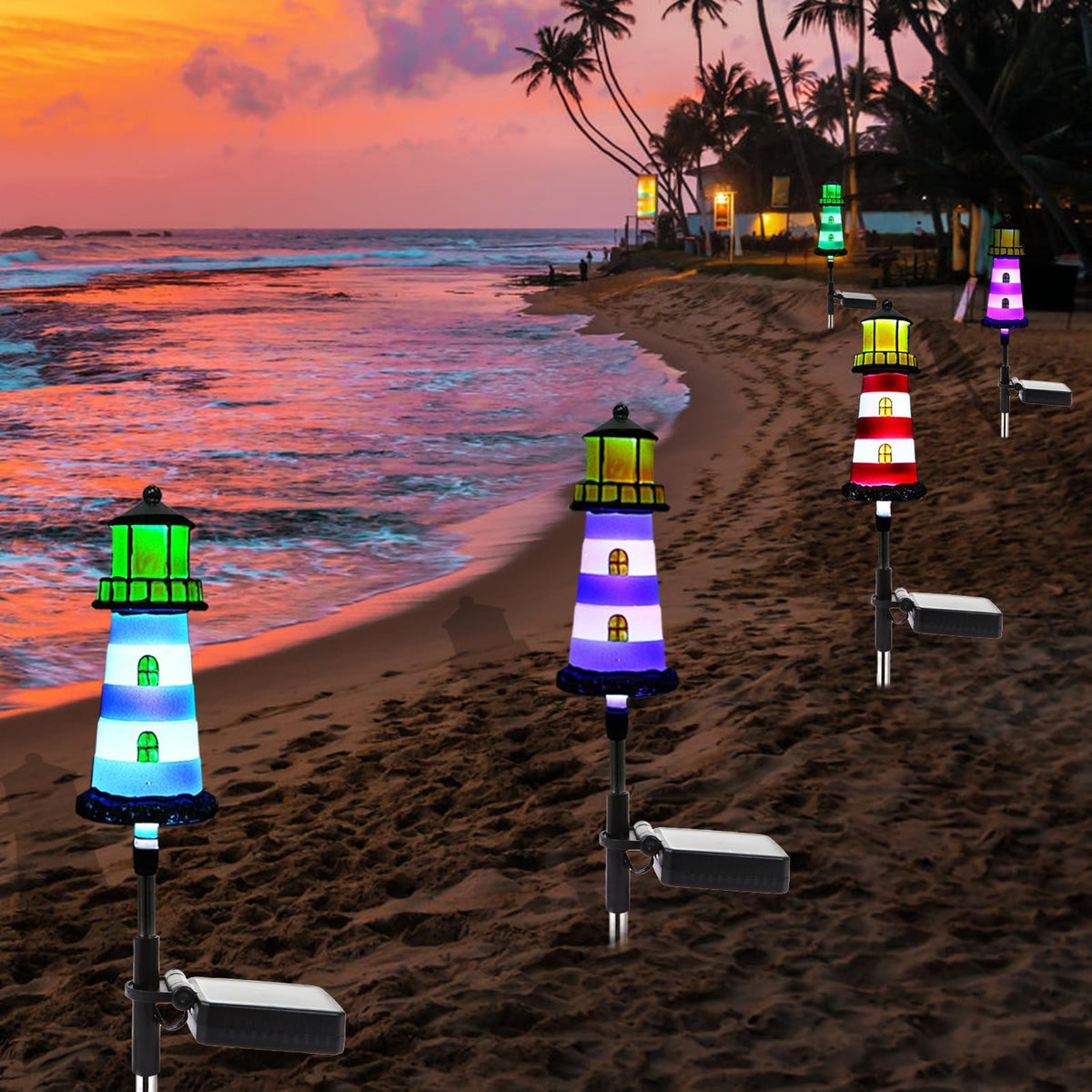 2 Pack IP65 Waterproof Solar Stake Lights M801625