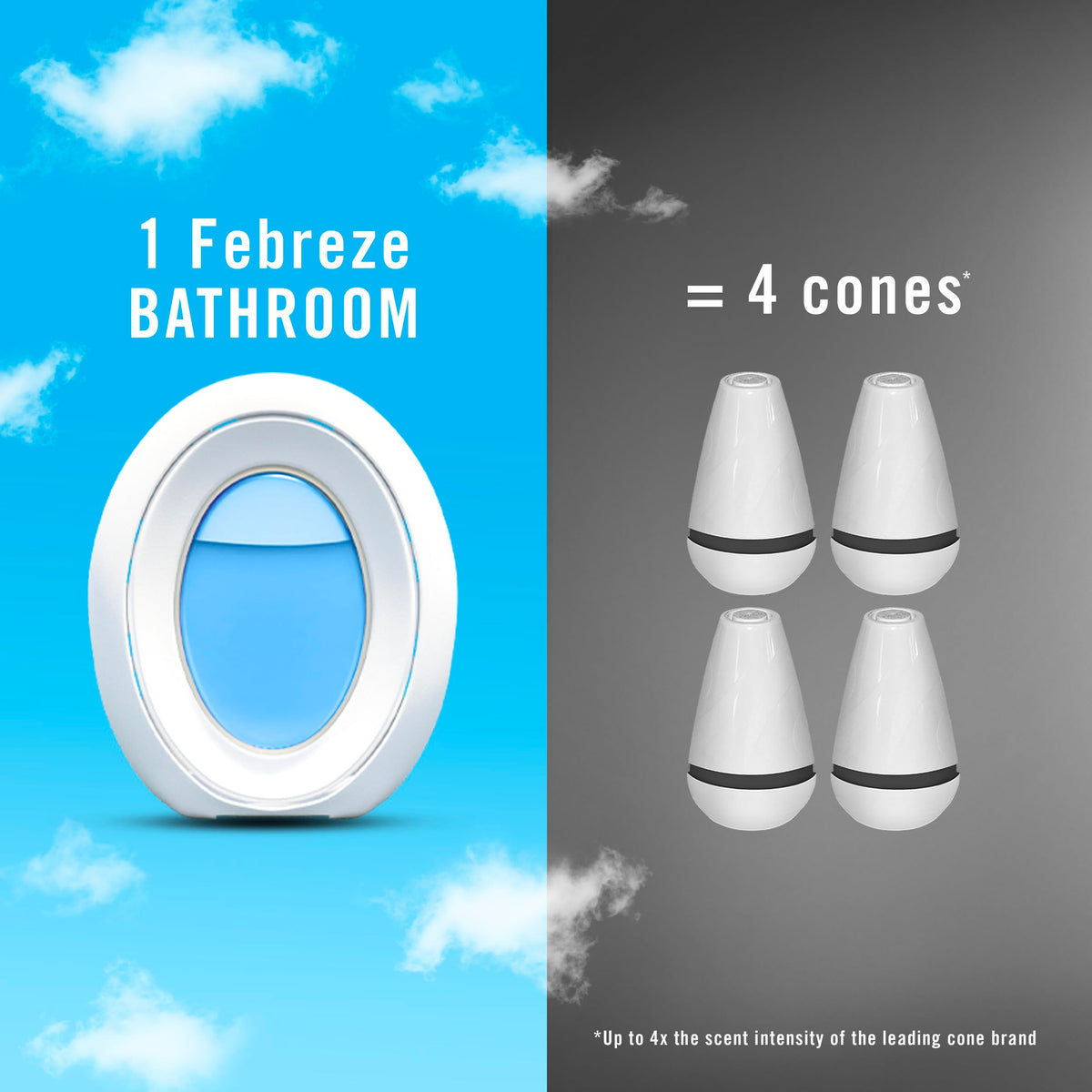Bathroom Air Freshener Linen & Sky Scent 4 Count U558
