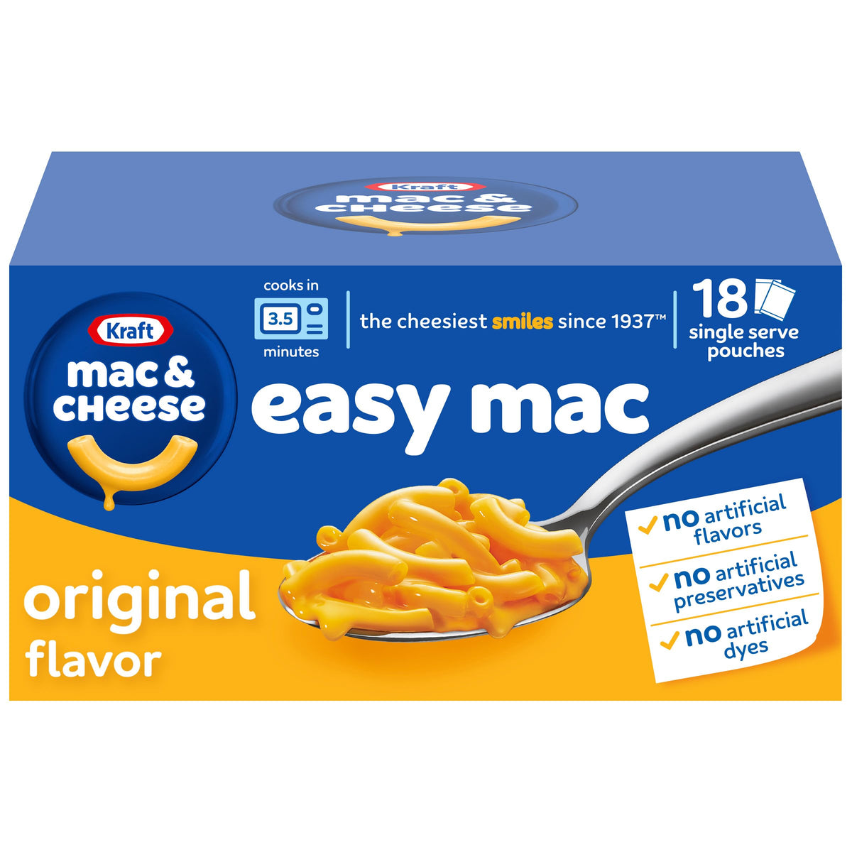 Mac and Cheese Dinner 18 Packets Original Flavor 38.7 oz Q614