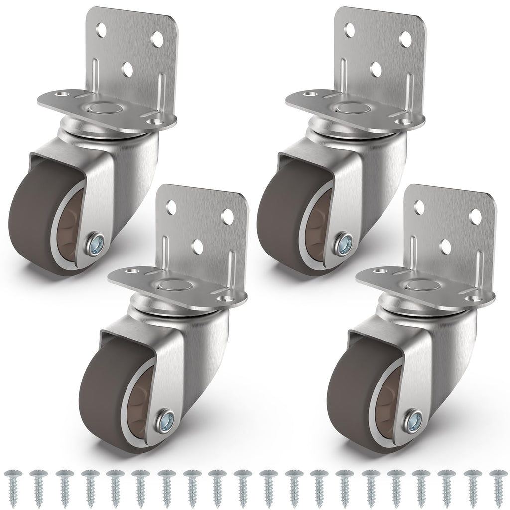1" Swivel Plate Casters, 4 Pcs B22760