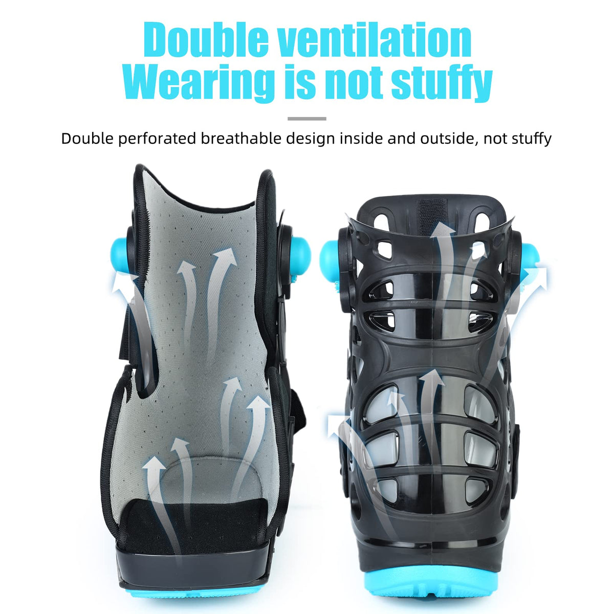 Black Medium Inflatable Walking Boot L558893