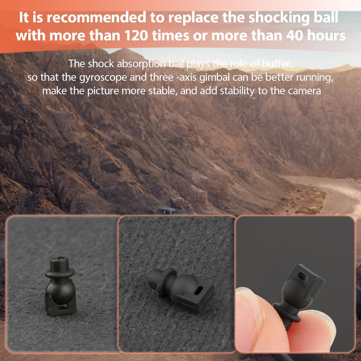 4Pcs Gimbal Shock Absorption Rubber Damper Mounts with Repair Tools N531672