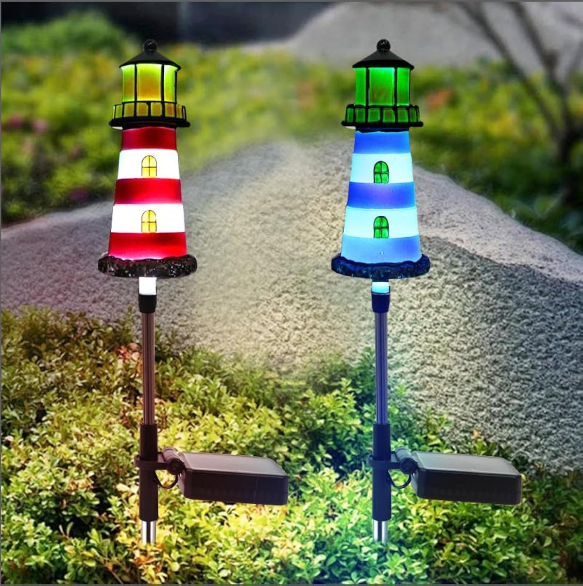 2 Pack IP65 Waterproof Solar Stake Lights M801625